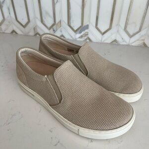Birkenstock Oswego Unisex W Sz 11 M Sz 9  Slip Shoes Sneakers Beige Canvas